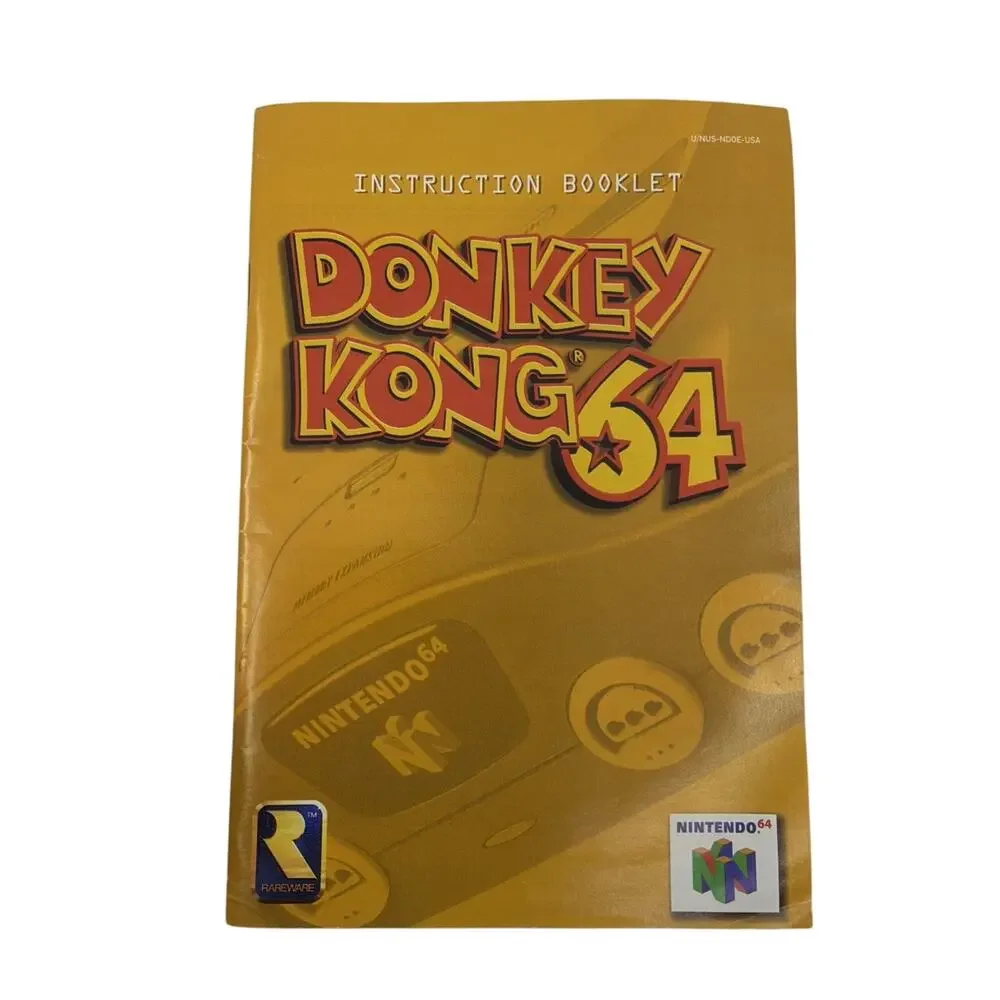 Donkey Kong 64 Nintendo 64 N64 Instruction Manual Booklet Only